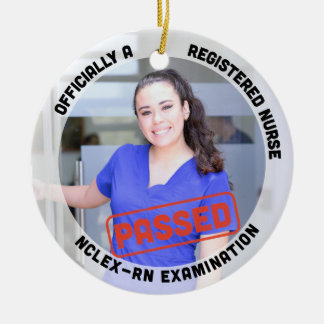 personalised photo passed nclex rn exam nurse gift ceramic tree decoration