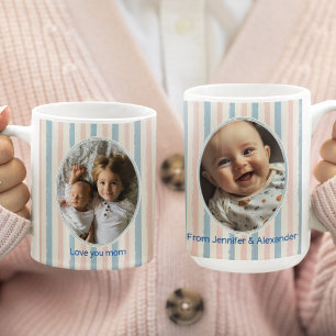 Personalised Photo Pastel Frame Mothers Day Coffee Mug