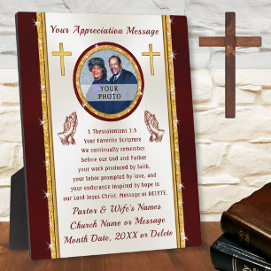 Personalised Photo, Pastor Appreciation Plaques