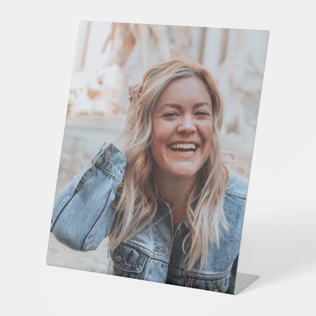 Personalised Photo Pedestal Sign (Front)