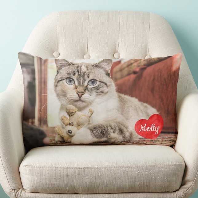 Personalised Photo Pet Dog Family Cat Template Lumbar Cushion (Creator Uploaded)