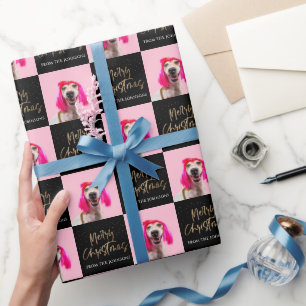 Personalised Photo Pet Dog Merry Christmas Wrapping Paper