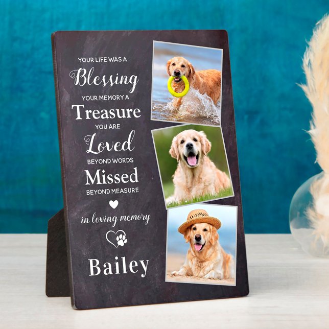 Personalised Photo Pet Loss Gift Dog Memorial  Pla Plaque (Creator Uploaded)