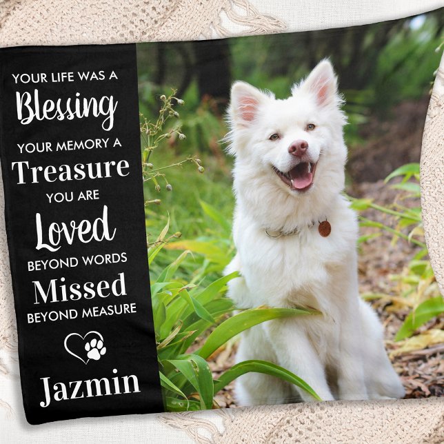 Personalised Photo Pet Memorial Fleece Blanket (Creator Uploaded)