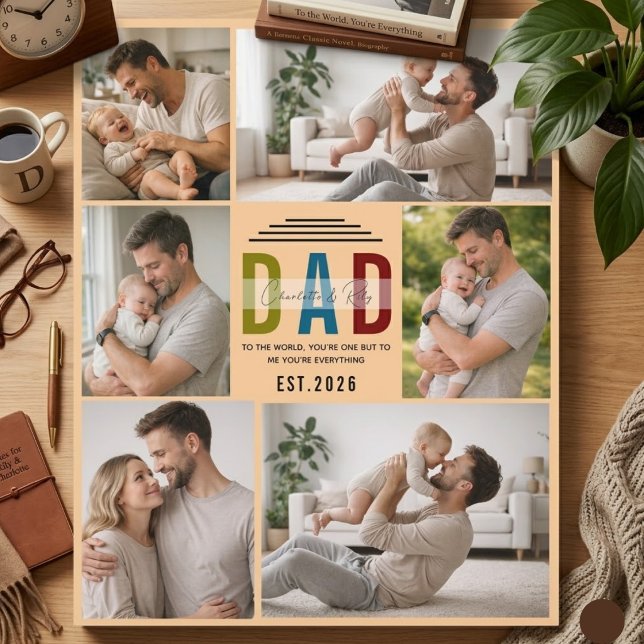 Personalised Photo Plaque | Our First Father’s Day (Best Dad Ever Personalized | Custom Father’s Plaque)