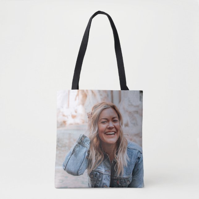 Personalised Photo Plaque Tote Bag (Front)