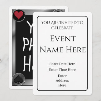 Personalised Photo Poker Playing Card Invitation