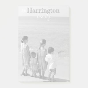 Personalised Photo Post-it® Notes 4x6 Family Name