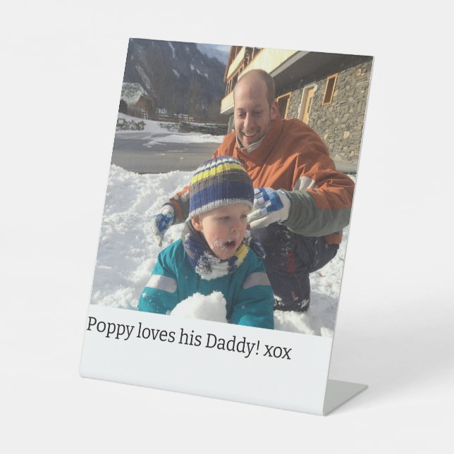 Personalised Photo Print Pedestal Sign (Front)