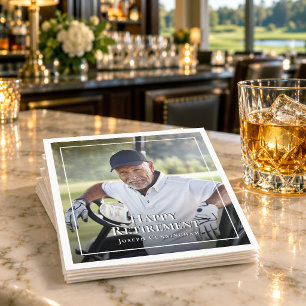 Personalised Photo Retirement Party Celebration Napkin