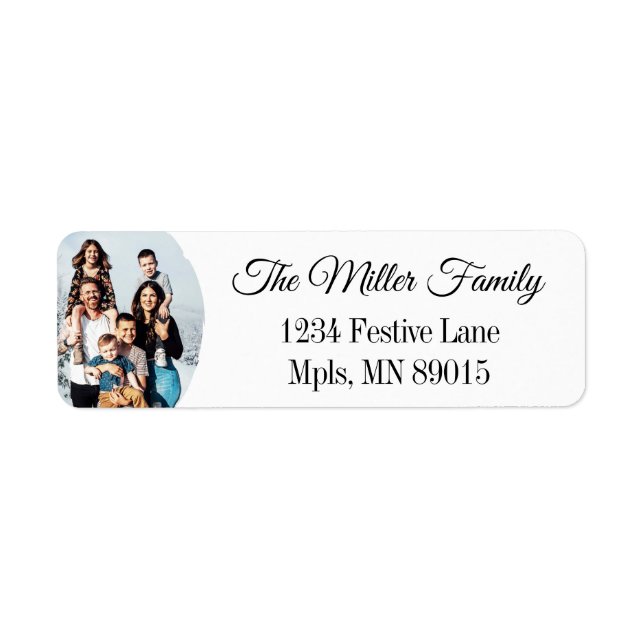 Personalised Photo Return Address Labels (Front)