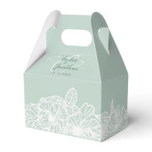Personalised Photo Sage Green Flowers Chic Wedding