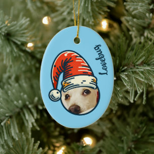 Personalised Photo Santa Pet Custom Ceramic Tree Decoration