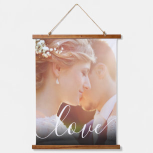 Personalised Photo Script Love Hanging Tapestry