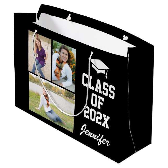Personalised  Photo Senior Class 2021 Large Gift Bag (Back Angled)