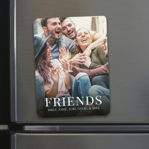 Personalised Photo Simple Modern Friends Custom  Magnet