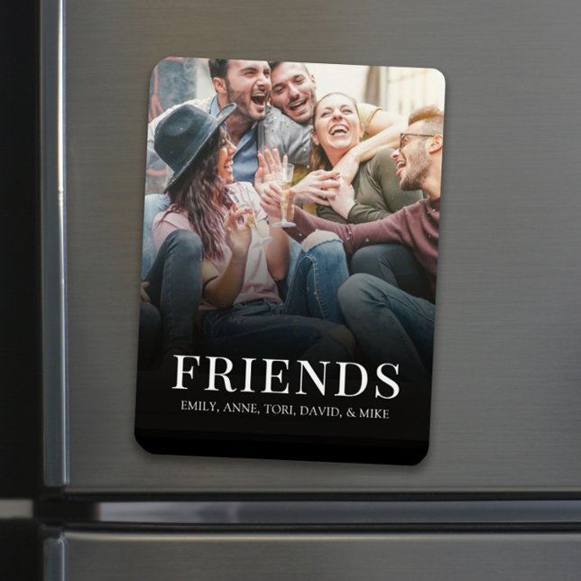 Personalised Photo Simple Modern Friends Custom Magnet (Creator Uploaded)