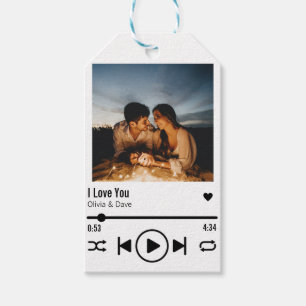 Personalised Photo Song Playlist Valentine Gift Tags