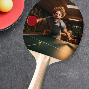 Personalised Photo Sport Gamer Ping Pong Paddle