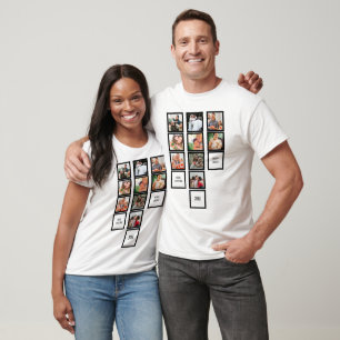 Personalised Photo Strip Christmas 9 Photo Collage T-Shirt