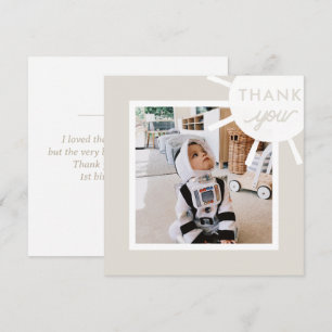 Personalised Photo Sun Kids Birthday Thank You Card