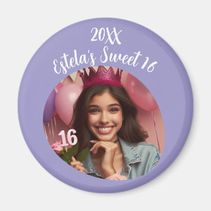 Personalised Photo Sweet 16th Birthday Keepsake Magnet