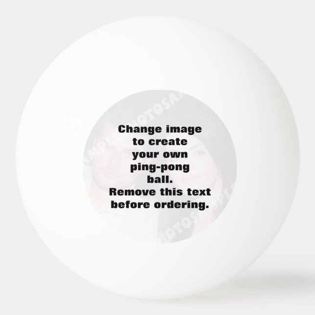 Personalised photo table tennis ping pong ball (Front)