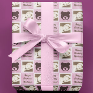 Personalised Photo Teddy Bear Wrapping Paper