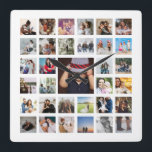 Personalised Photo Template Collage Square Wall Clock<br><div class="desc">Personalised Photo Template Collage - add multiple photographs to this great square wall clock from Ricaso - a prefect keepsake for friends or family or a treat for yourself</div>