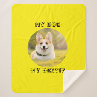 Personalised Photo Template for My Dog - My Best Sherpa Blanket