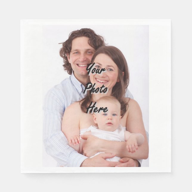 Personalised photo template napkin (Front)