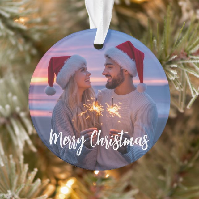 Personalised Photo & Text Christmas 2025 Custom Ornament (Tree)