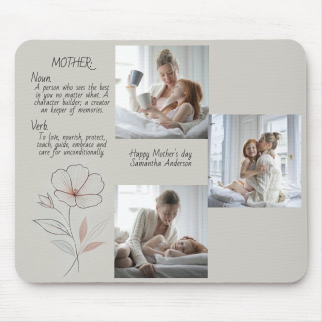 Personalised Photo & Text Mousepad–Mother's day Mouse Pad (Front)
