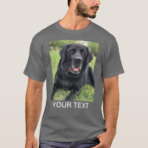 Personalised Photo Text Pet Dog Grey T-Shirt