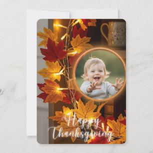 Personalised Photo Thanksgiving Holiday Card
