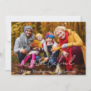 Personalised photo thanksgiving holiday card