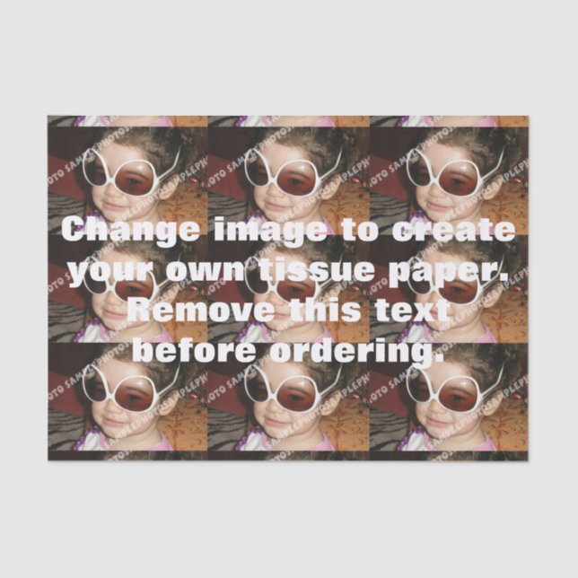 Personalised photo tissue paper. Make your own! Paper (Front)