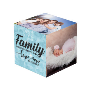 Personalised Photo - Together we make a family Cube