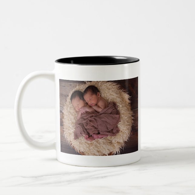 Personalised Photo Two-Tone Coffee Mug (Left)