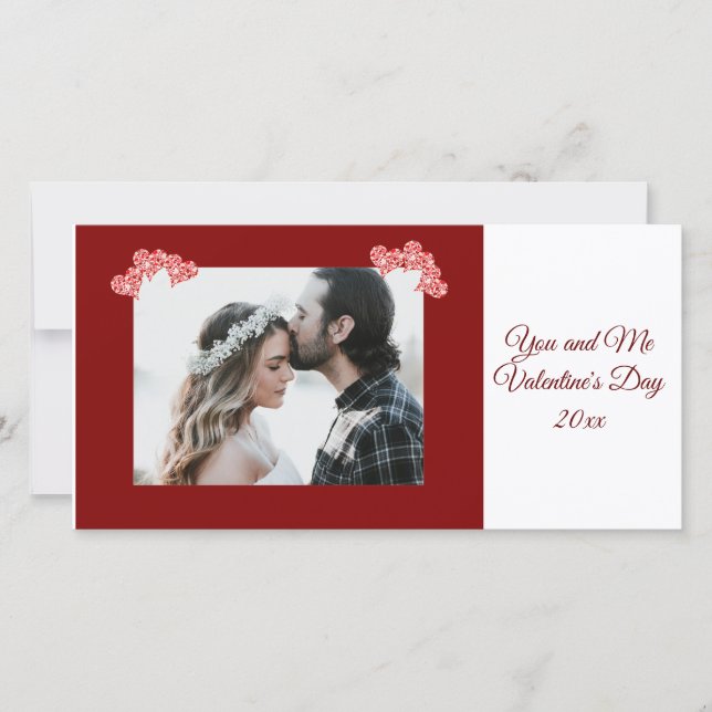 Personalised Photo Valentine's Day Hearts Card (Front)