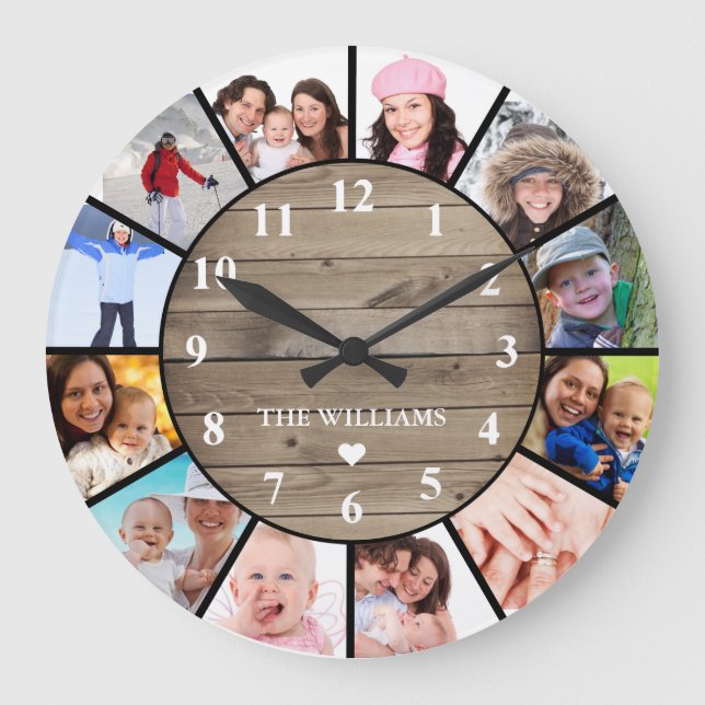 Personalised Photo Wall Clock Gifts for Him or Her (Front)