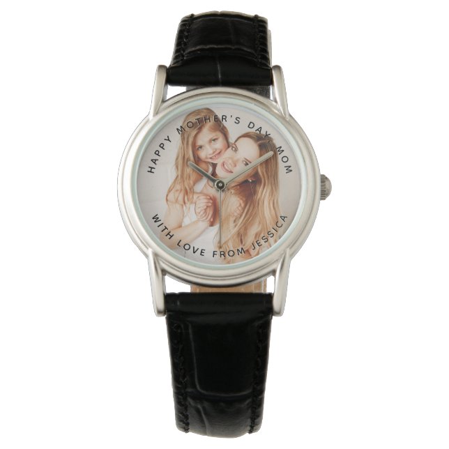 Personalised photo watch with custom message (Front)