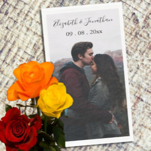 Personalised Photo Wedding Event Napkin