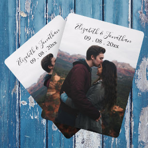 Personalised Photo Wedding Event Playing Cards