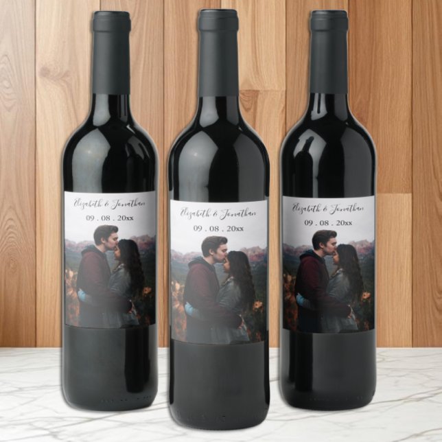 Personalised Photo Wedding Event Wine Label (Creator Uploaded)