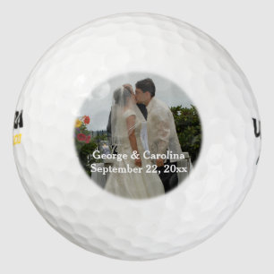 Personalised Photo Wedding Favour Golf Balls