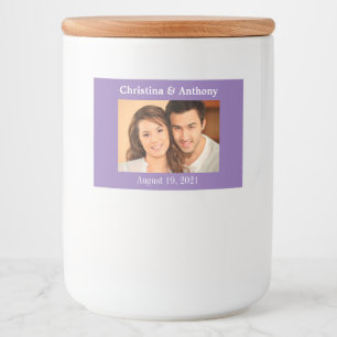 Personalised Photo Wedding Glass Jar Favour Label