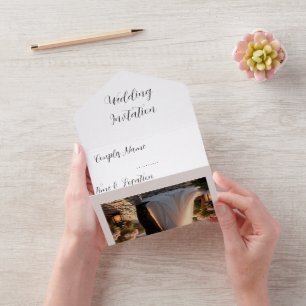 Personalised Photo Wedding Invitation Card   Custo