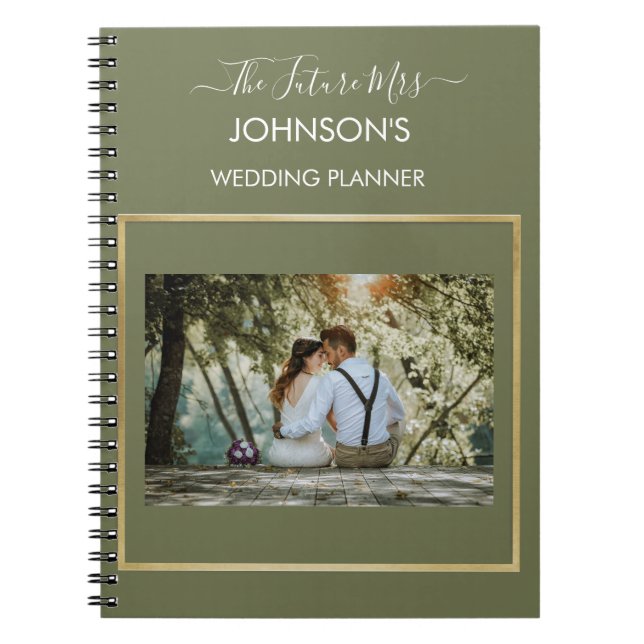 Personalised Photo Wedding Planner Notebook (Front)