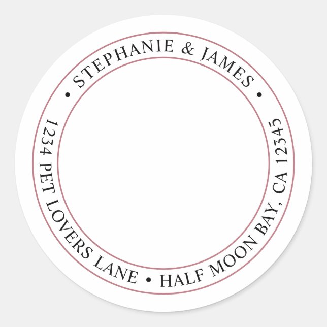 Personalised Photo Wedding Return Address Label (Front)